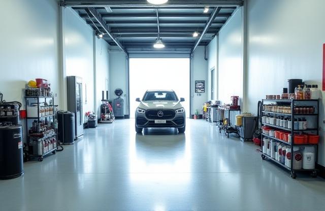 Interior view of Quick Shine Auto Spa facility